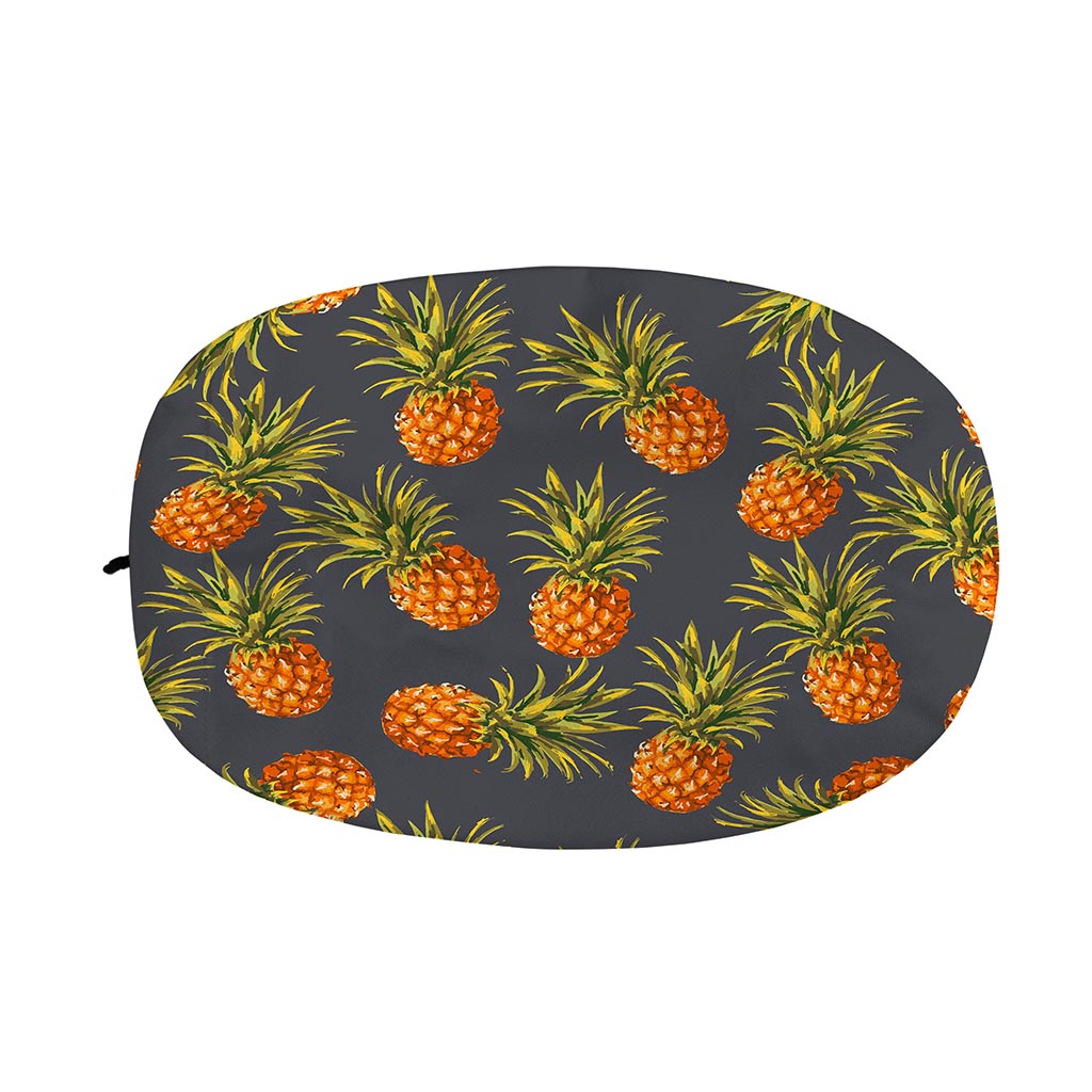 Grey Watercolor Pineapple Pattern Print Car Side Mirror Covers