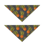 Grey Watercolor Pineapple Pattern Print Dog Bandana