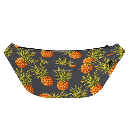 Grey Watercolor Pineapple Pattern Print Fanny Pack