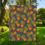 Grey Watercolor Pineapple Pattern Print Garden Flag