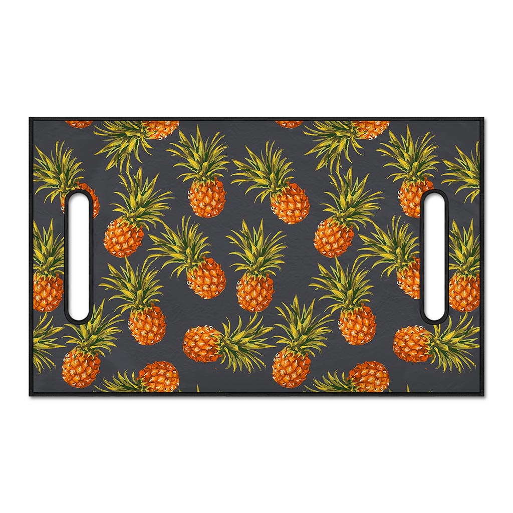 Grey Watercolor Pineapple Pattern Print Golf Cart Seat Cover