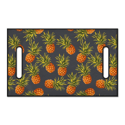 Grey Watercolor Pineapple Pattern Print Golf Cart Seat Cover