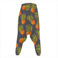 Grey Watercolor Pineapple Pattern Print Hammer Pants