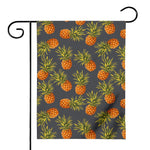 Grey Watercolor Pineapple Pattern Print House Flag