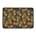 Grey Watercolor Pineapple Pattern Print Kitchen Mat