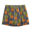 Grey Watercolor Pineapple Pattern Print Mesh Shorts
