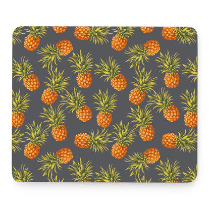 Grey Watercolor Pineapple Pattern Print Mouse Pad