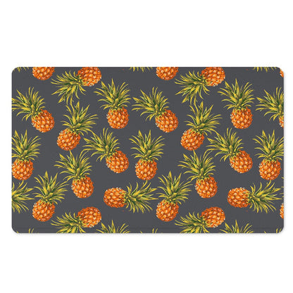 Grey Watercolor Pineapple Pattern Print Polyester Doormat
