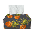 Grey Watercolor Pineapple Pattern Print Rectangle Tissue Box Cover