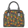 Grey Watercolor Pineapple Pattern Print Shoulder Handbag