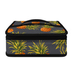 Grey Watercolor Pineapple Pattern Print Small Lunch Bag