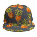 Grey Watercolor Pineapple Pattern Print Snapback Cap