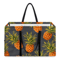 Grey Watercolor Pineapple Pattern Print Utility Tote Bag
