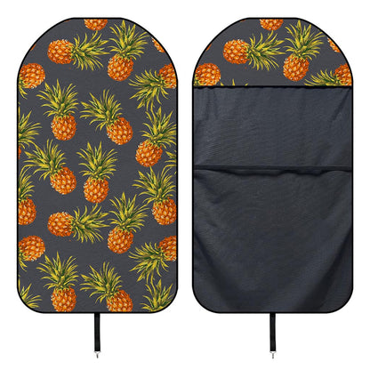 Grey Watercolor Pineapple Pattern Print Waterproof Car Seat Cover