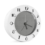 Grey Windowpane Pattern Print Alarm Clock