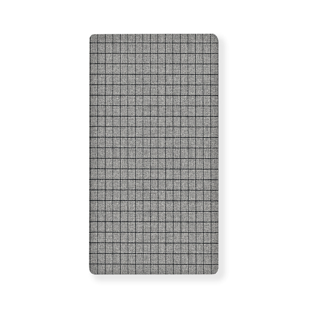 Grey Windowpane Pattern Print Baby Crib Sheet