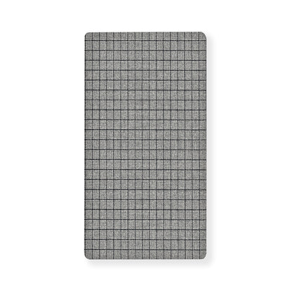 Grey Windowpane Pattern Print Baby Crib Sheet