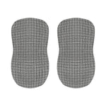 Grey Windowpane Pattern Print Bar Stool Covers