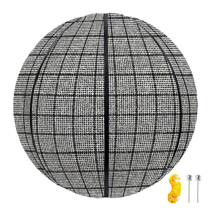 Grey Windowpane Pattern Print Basketball