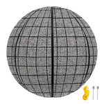 Grey Windowpane Pattern Print Basketball