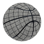 Grey Windowpane Pattern Print Basketball