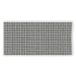 Grey Windowpane Pattern Print Beach Towel