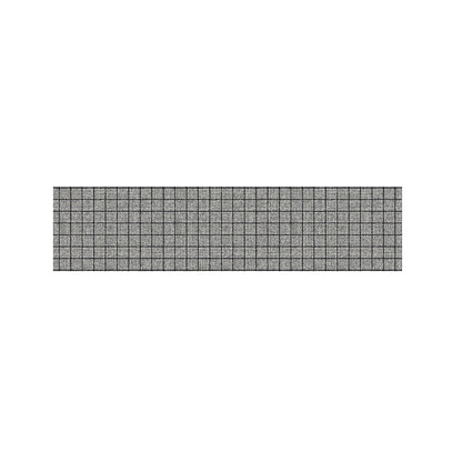 Grey Windowpane Pattern Print Bed Runner