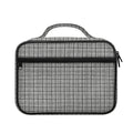 Grey Windowpane Pattern Print Briefcase Bible Bag