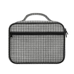 Grey Windowpane Pattern Print Briefcase Bible Bag