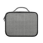 Grey Windowpane Pattern Print Briefcase Bible Bag