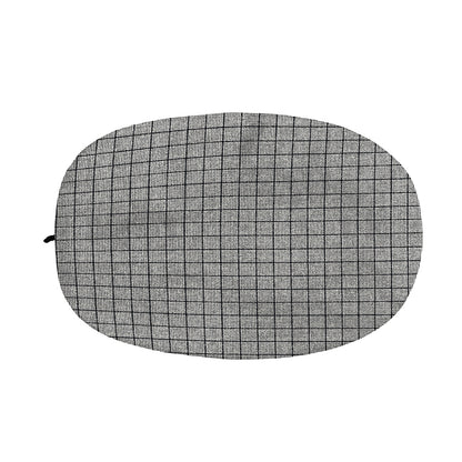 Grey Windowpane Pattern Print Car Side Mirror Covers