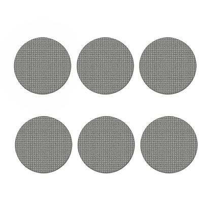 Grey Windowpane Pattern Print Coaster Set