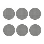 Grey Windowpane Pattern Print Coaster Set