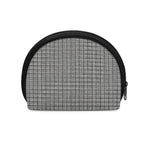 Grey Windowpane Pattern Print Coin Purse