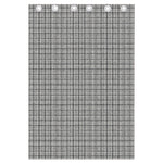 Grey Windowpane Pattern Print Curtain