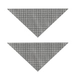 Grey Windowpane Pattern Print Dog Bandana