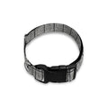 Grey Windowpane Pattern Print Dog Collar