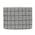 Grey Windowpane Pattern Print Drum Lamp Shade