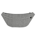 Grey Windowpane Pattern Print Fanny Pack