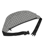 Grey Windowpane Pattern Print Fanny Pack