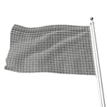 Grey Windowpane Pattern Print Flag