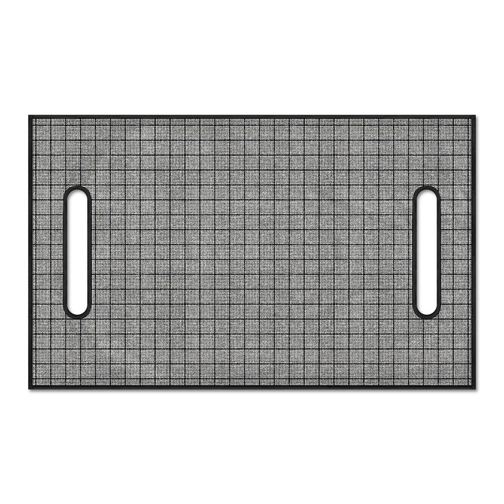 Grey Windowpane Pattern Print Golf Cart Seat Cover