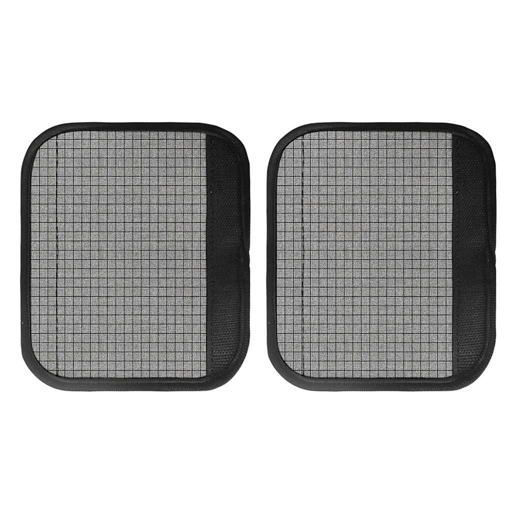 Grey Windowpane Pattern Print Handle Covers