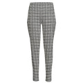 Grey Windowpane Pattern Print High-Waisted Pocket Leggings