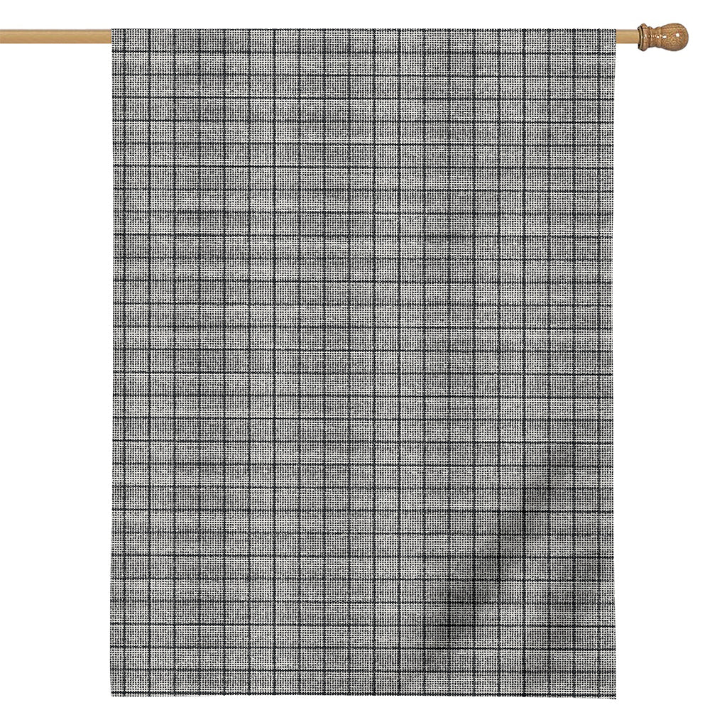 Grey Windowpane Pattern Print House Flag