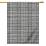 Grey Windowpane Pattern Print House Flag