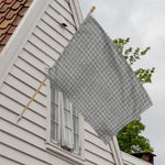 Grey Windowpane Pattern Print House Flag