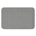 Grey Windowpane Pattern Print Indoor Door Mat