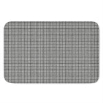 Grey Windowpane Pattern Print Indoor Door Mat