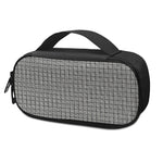 Grey Windowpane Pattern Print Insulin Cooler Travel Case